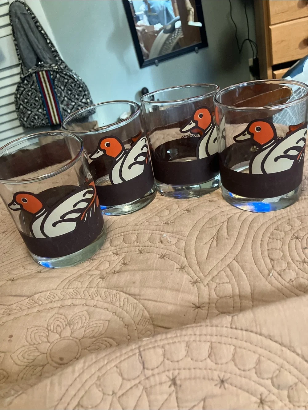 Set of Georges Briard “Decoy Gallery” Mallard Greenwinged Duck Whiskey Glasses
